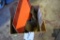 Slow moving vehicle triangles, with seat bracket and slow moving vehicle sign bracket