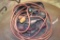 Bag of electrical components such as electrical cords, trailer adapter from 6 prong to 4