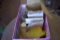 Spot light, air hammer parts and a toy case tractor