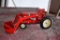 Ertl 656 Scale 1/16 Model tractor With Loader, Broken Fender, No Box, Repaint