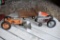 (2) Hubley Tractors, Possibly Missing Pieces, Ertl Hay Wagon