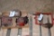 (3) Untested mags, step for vintage car, and battery hold down