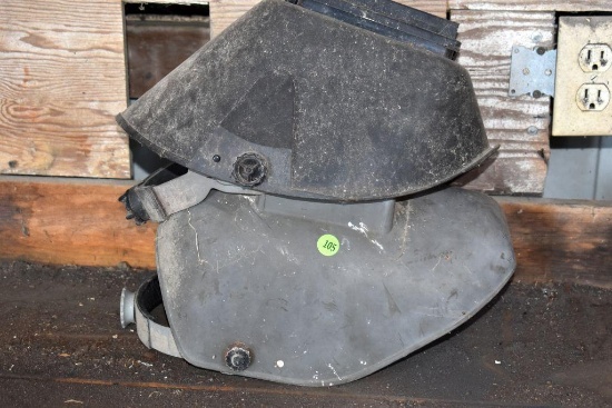 Two welding helmets