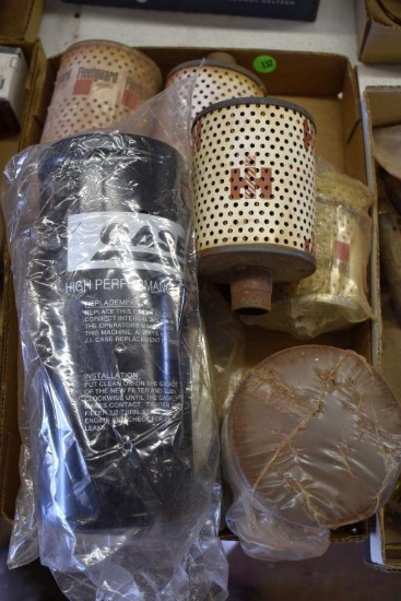 Assortment of new and used filters for Case and International