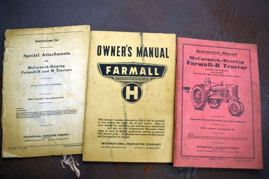 Farmall H instruction and operation manuals