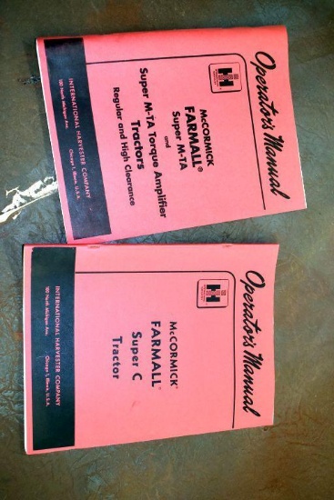 Farmall Super C and Farmall Super MTA manuals