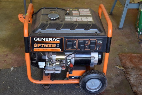 Generac GP7500E , 7500 running watts run by a 420 cc Generac OHV motor