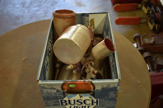 Box of pressurized paint guns including touch up gun as well