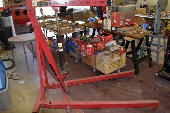 two ton foldable cherry picker with 5 ton long ram bottle jack