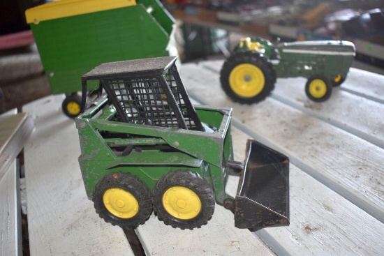 Ertl Chopper Box, Skid loader, And Tractor, All Played With Condition