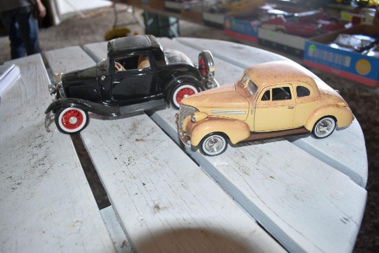 1939 Chevy Coupe 1/24 Scale, 1932 Ford 3 Window Coupe 1/18 Scale, No Boxes