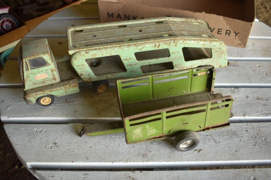 1970s Tonka Auto transport, Nylint Trailer All In Played With Condition