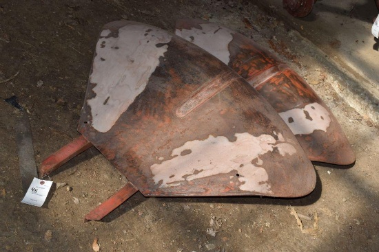 Rear tractor fenders partially restored