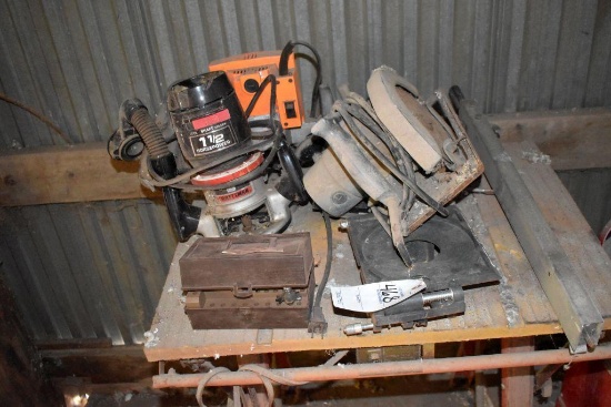 Router Table, Craftsman 1.5HP Router, Chicago 1.75 Plunge Router Router Bits