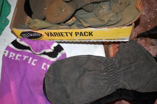 Assortment Of Winter Gloves, Hats