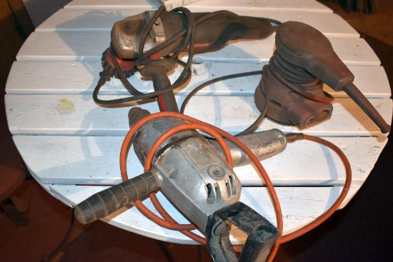 Palm Sander Angle Grinder, Corded Drill