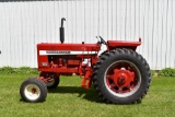 International Farmall 656, gas, restored, International wide front, K and M steps, open station