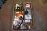Assortment of new and used switches, thermostats