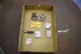 International used emblems, New Holland pocket knife, Lessure Power Button, ALS Farm