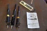 Three central pneumatic mini needle scalers air with new needle bit included