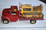 Ertl Metal Scale Model Truck With Tonka Dozer