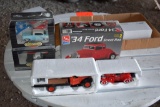 Ertl 1/34 Scale 1957 Thunderbird With Box, 1957 Chevy With Box, Ertl AMT 1/25 Scale 1934 Ford