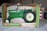 Ertl Oliver 1655 Diesel 1/16 Scale Model Tractor With Box, Has Damage