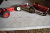 (2) IH Toy Tractors, (1) Farmall Toy Tractor, Missing Parts