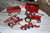 Ertl Gravity Wagon, Barge Box, Disk, Plow, Tractor, Conditions Vary