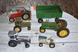John Deere, White Toy Tractors, Ertl Ford 8N 1/16 Scale Model Tractor With Box, Some Damage