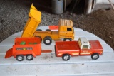 Nylint Truck, Nylint Trailer, Ertl Dump Truck, All Played With Condition