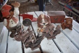 Union Leader Cut Plug Tobacco Tin, Toy Cannon, Pot Metal Ships, Dog Planters