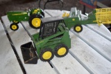 (3) Ertl 1/16 Scale Skid loader, Baler, Tractor