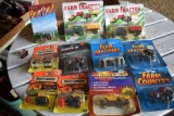 Assortment Of Matchbox, Ertl Farm Country, Spec Cast Tractors, Cars Trucks On Card