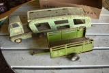 1970s Tonka Auto transport, Nylint Trailer All In Played With Condition