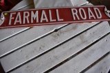 Farmall Road 32'' x 6'' Metal Sign