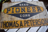 Pioneer Seed Corn Metal Sign, 30'' x 18