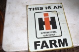 IH Farmall Tin Sign, 16'' x 12''