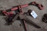Two ratchet chain binders