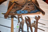 Assorted Hand Tools, Oil Filter Wrench, Spark Plug Cleaners