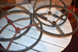 (4) Used Tractor Steering Wheels