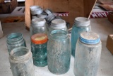 Assorted Ball Blue Canning Jars With Assorted Lids, Assorted Sizes