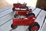 (3) Farmall Toy Tractors (Farmall H, Farmall M, Farmall 706