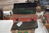 Multiple tool boxes and socket set