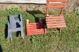 (2) Children's Stools With Wooden Bench