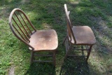 (2) Vintage Wooden Chairs
