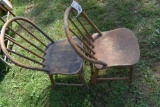 (2) Vintage Wooden Chairs