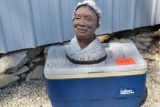 Igloo Cooler, Concrete Bust, 14'' tall