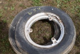 (2) 5.50x16 Tires, One Has Rim, Used
