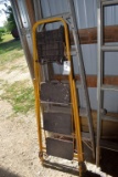 step ladder and partial aluminum ladder